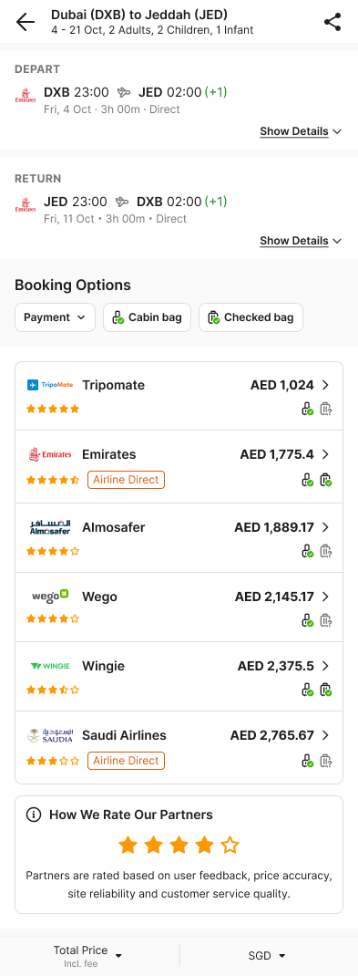 Mobile Partner Rating